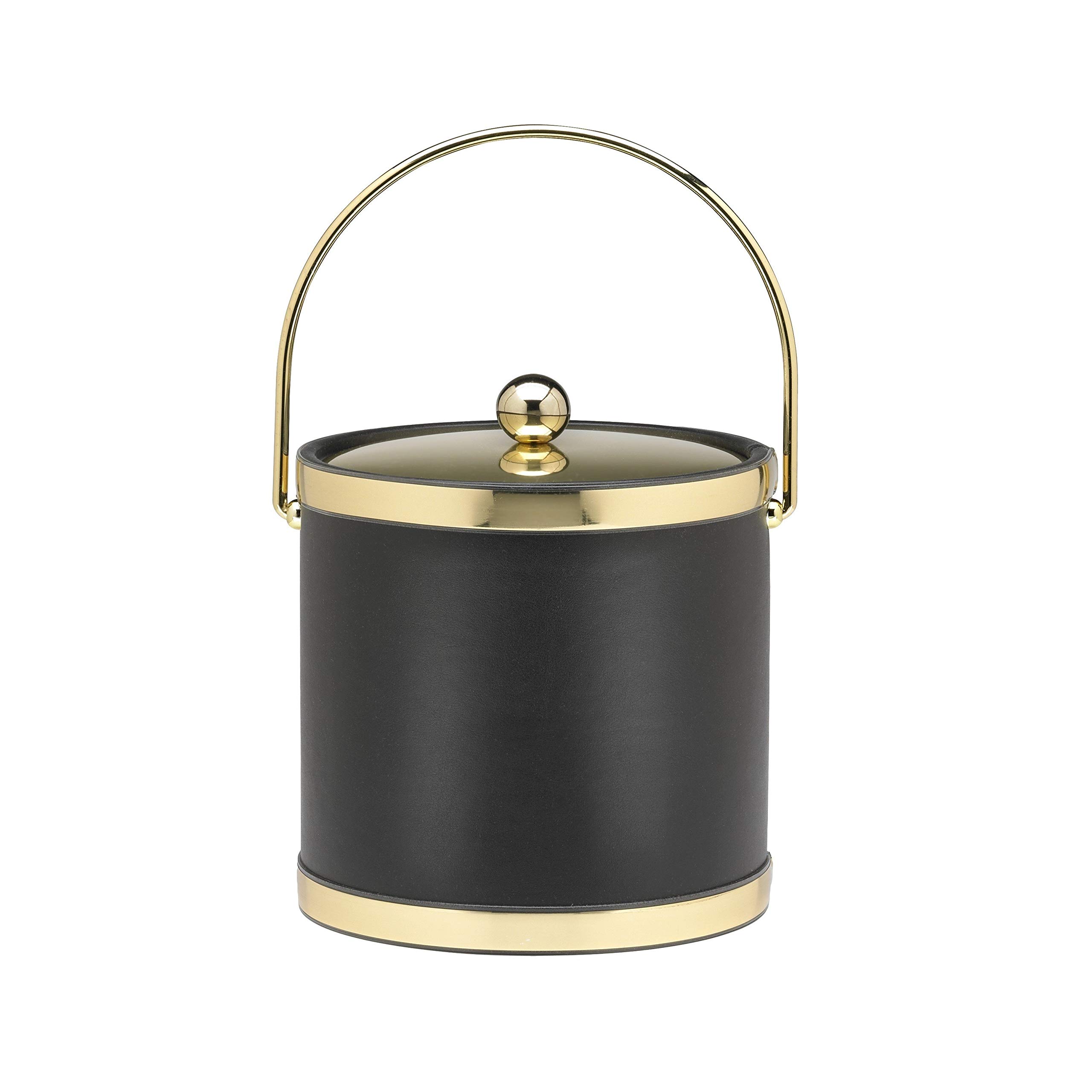 Kraftware Black with Polished Brass 3 Qt