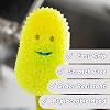 Scrub Daddy Dish Wand Scrubbing Brush with Handle, Soap Dispensing Dish Brushes, Texture Changing Washing Up Sponges With Liquid Dispenser, Scrubber with Scraper & Detachable Head Sponge, Pink