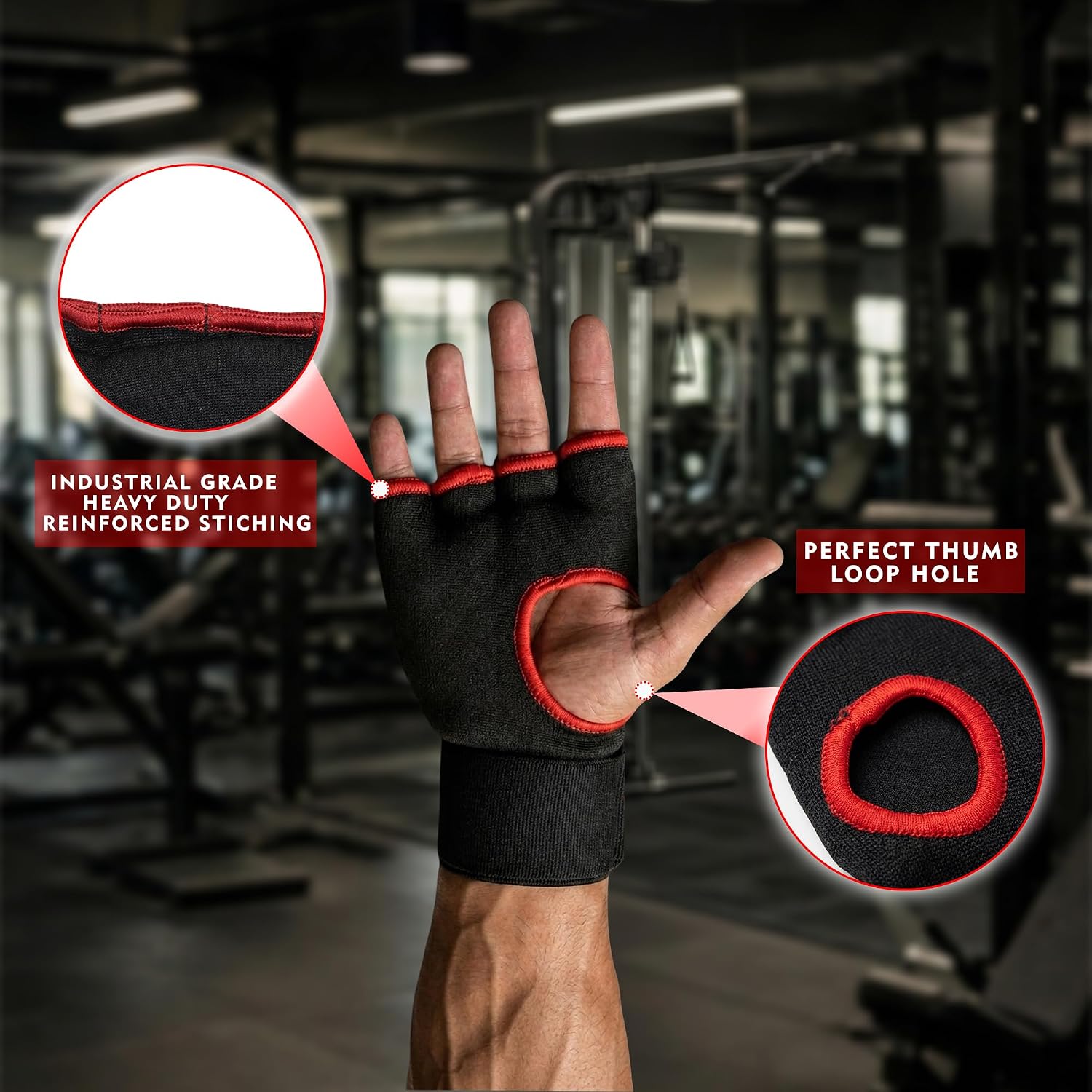 ZORQ Gel Boxing Hand Wraps Inner Gloves - Quick Padded Knuckle Protection Under Mitts for Men & Women - Semi-Elastic Wrist Support for MMA, Muay Thai, Kickboxing & Martial Arts