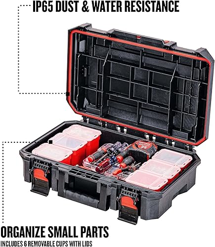 Miniatura 2 de CRAFTSMAN TRADESTACK Caja de herramientas del sistema, almacenamiento de herramientas resistente al agua, con 6 contenedores de piezas pequeñas, 21