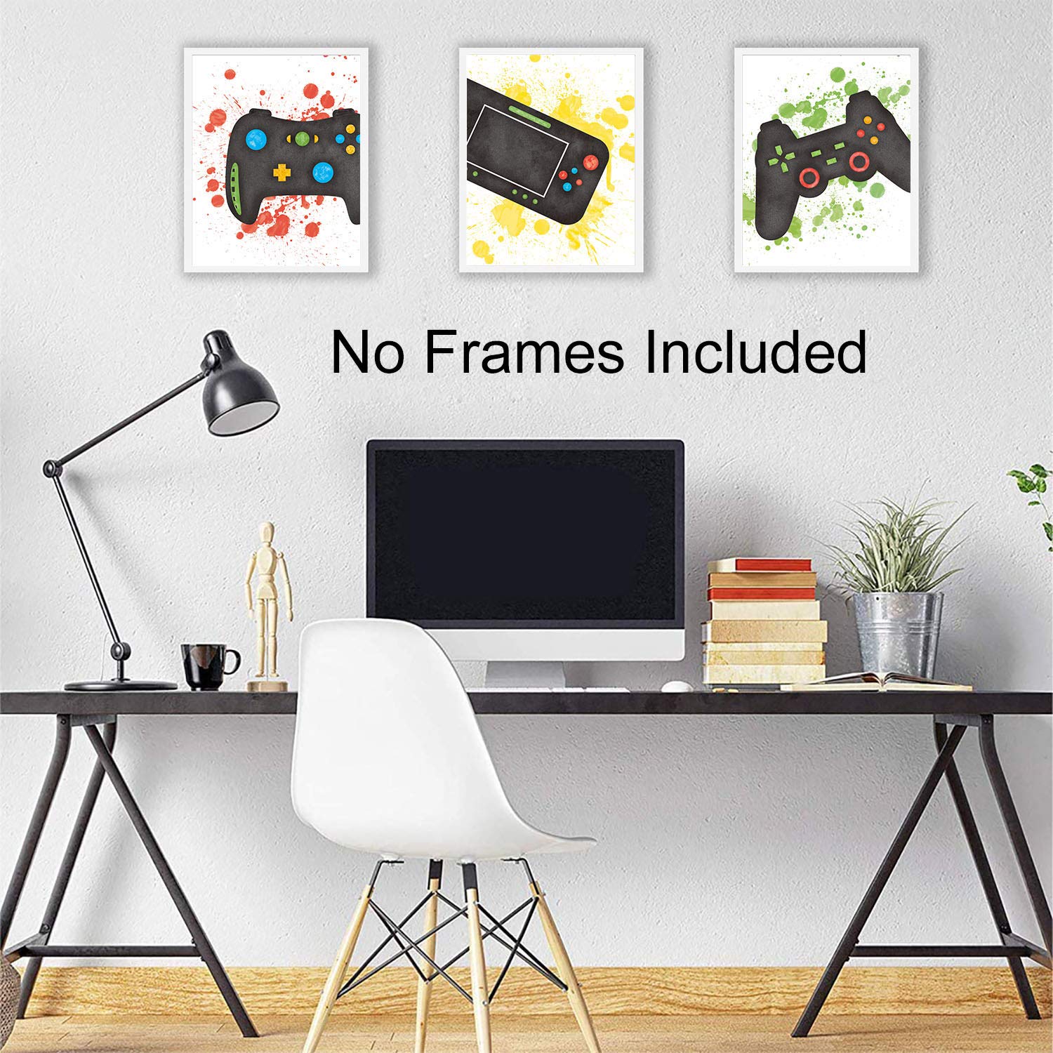 Interesting Video Game Art Prints,Watercolor Typography Cardstock