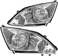 Vista 13 de JSBOYAT Conjunto de faros delanteros de repuesto para Honda CR-V CRV 2007-2011, carcasa negra, reflector ámbar para lado del conductor