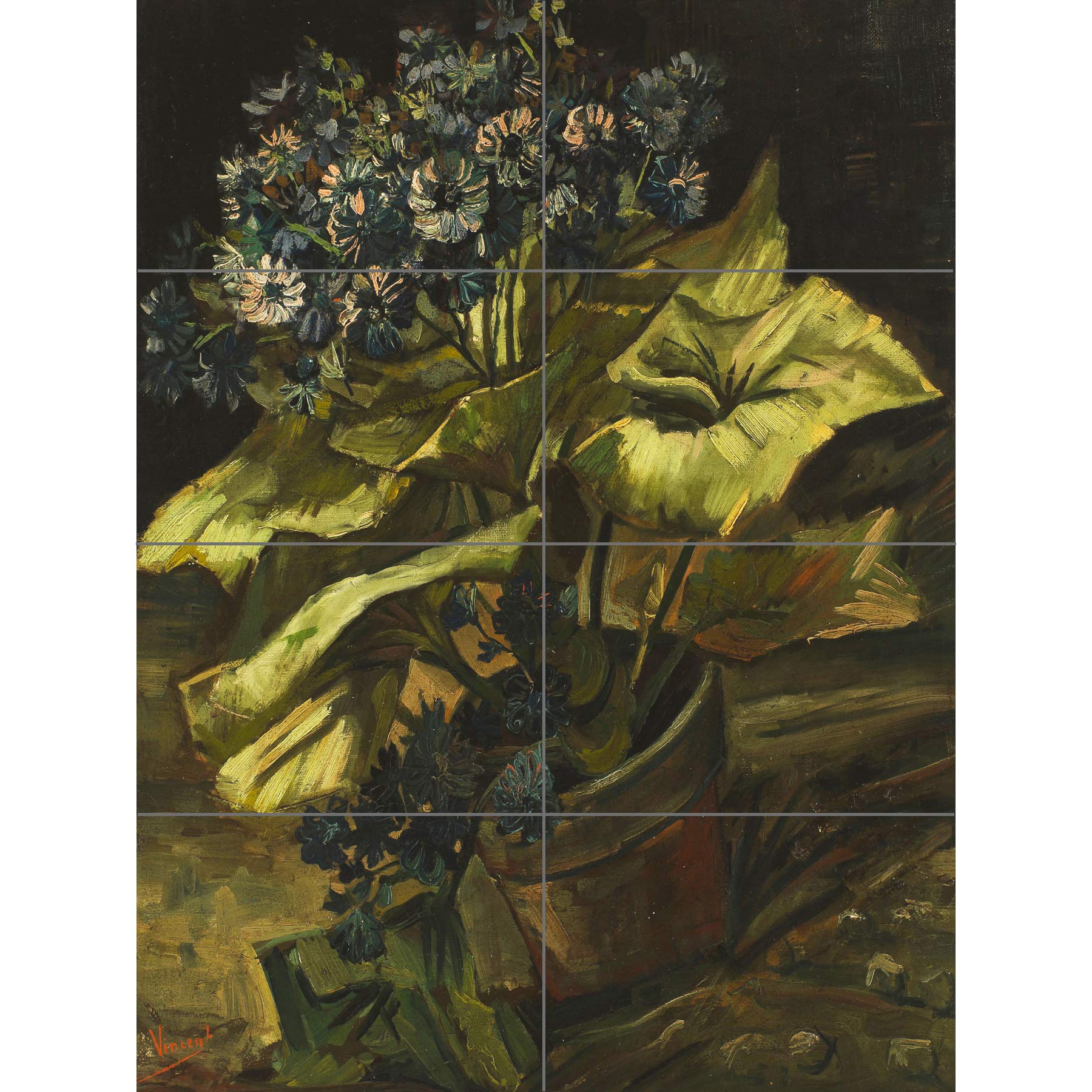 Artery8 Vincent Van Gogh Cineraria XL Giant Panel Poster (8 Sections)