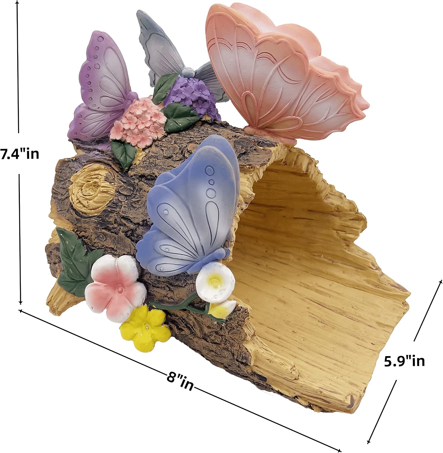 Butterfly Sculpture Gutter Diverter Rain,Deco Gutter Extension Downspout, Eco-Friendly Resin Gutter Extender Diverter,Splash Block, Perfect Rain Gutter Downspout Extension for 3"x4" Downspouts