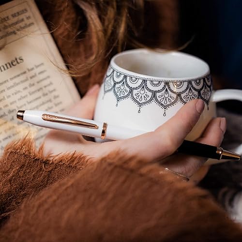 Vista 46 de Cross Century II - Bolígrafo de punta Selectip, lacado negro con detalles chapados en oro de 23 quilates Negro y dorado,Negro y cromo,Lacado