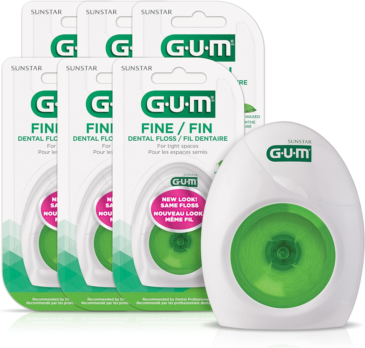 GUM Fine Mint Waxed String Floss - Effective Plaque Removal