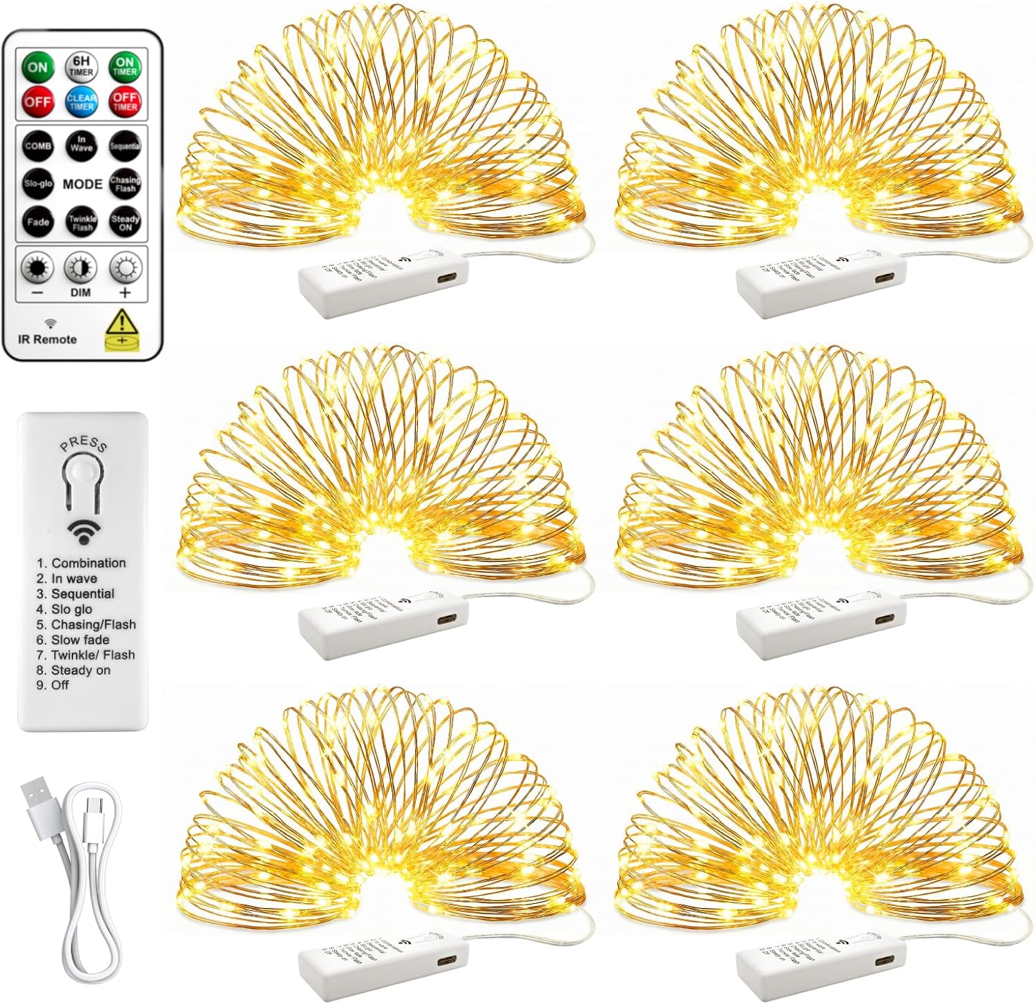 Fairy Lights Battery Operated, 20LED Mini Firefly Starry Lights