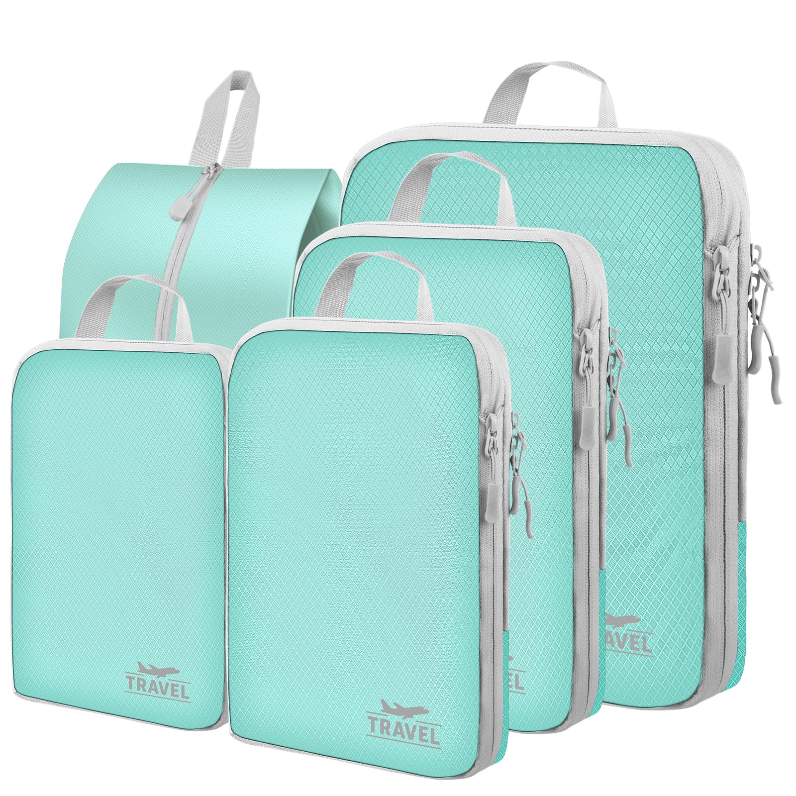 Lemoobolsa 5 Set Packing Cubes For Travel Essentials, Luggage Packing Organization Cubes Suitcase Organizer Bags Set For Luggage Travel Packing Cubes