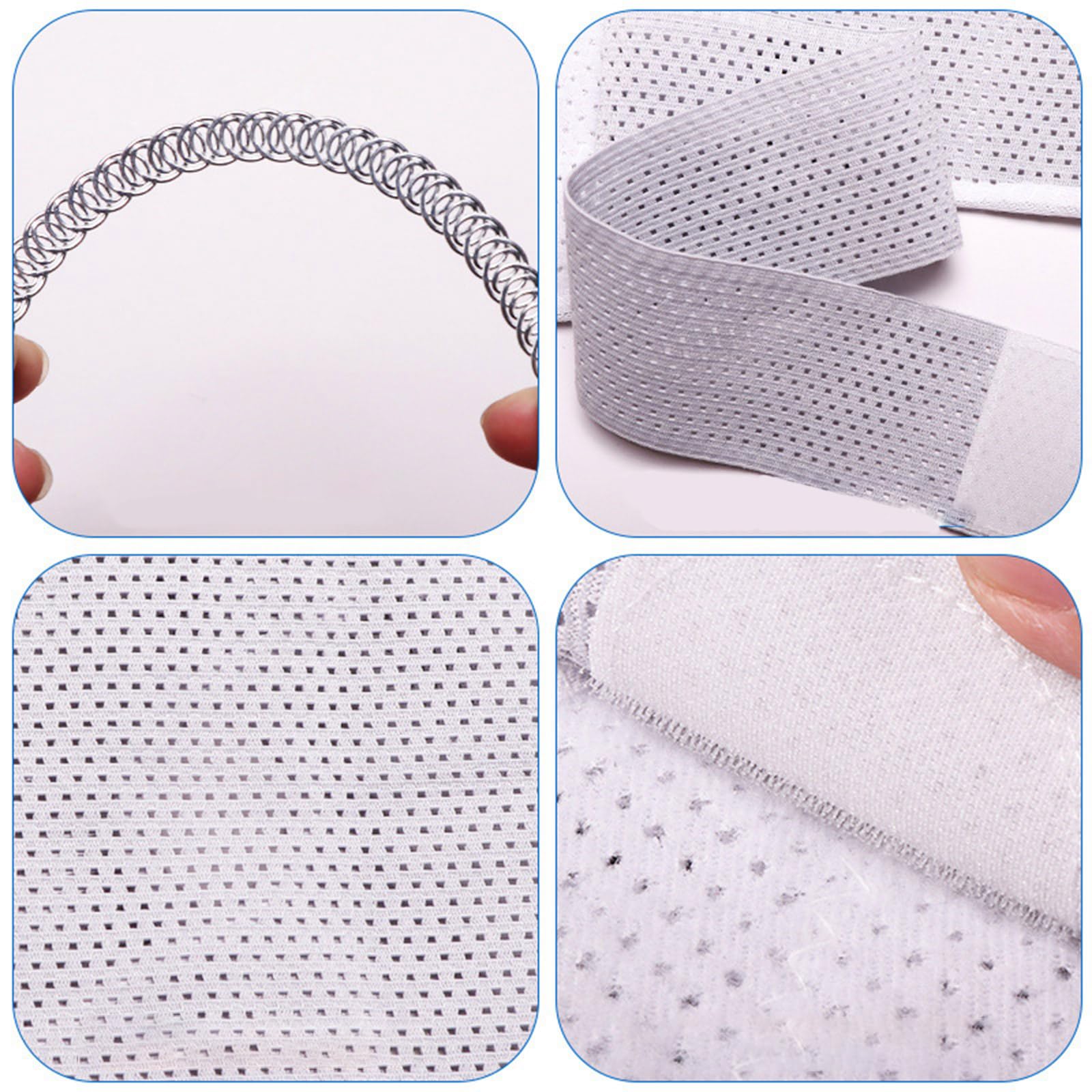 Rodillera ajustable con estabilizadores de resorte, protectores de rótula transpirables para fitness y running