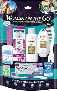 Convenience Kits International Women's Travel Hygiene Kit - TSA Compliant with Pantene, Secret, Crest & Razor Essentials