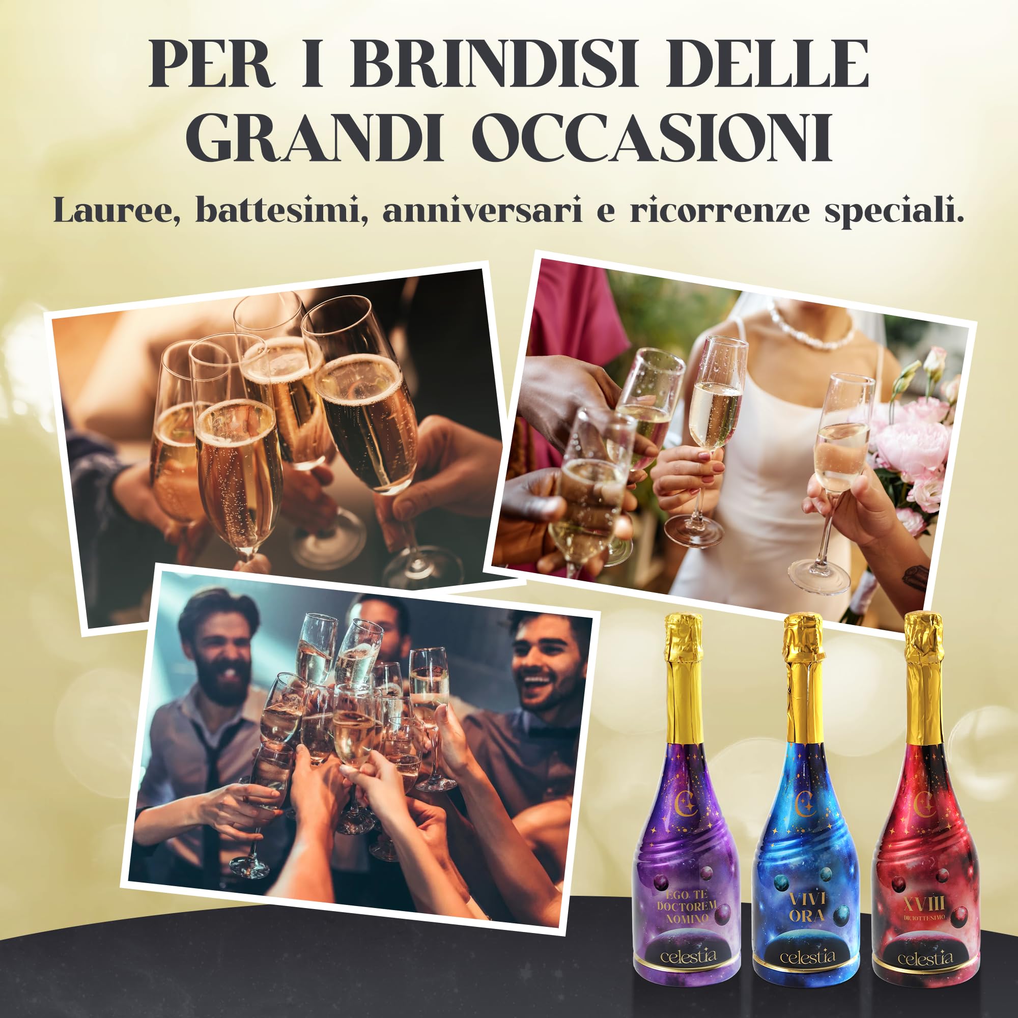 VIVI ORA Vino Spumante Extra Dry 0,75L – Metodo Charmat | Unica per originalità pensiero e lavorazione | 11,5% vol | Ideale per Brindisi, Lauree, Battesimi | Servizio 4–6°C