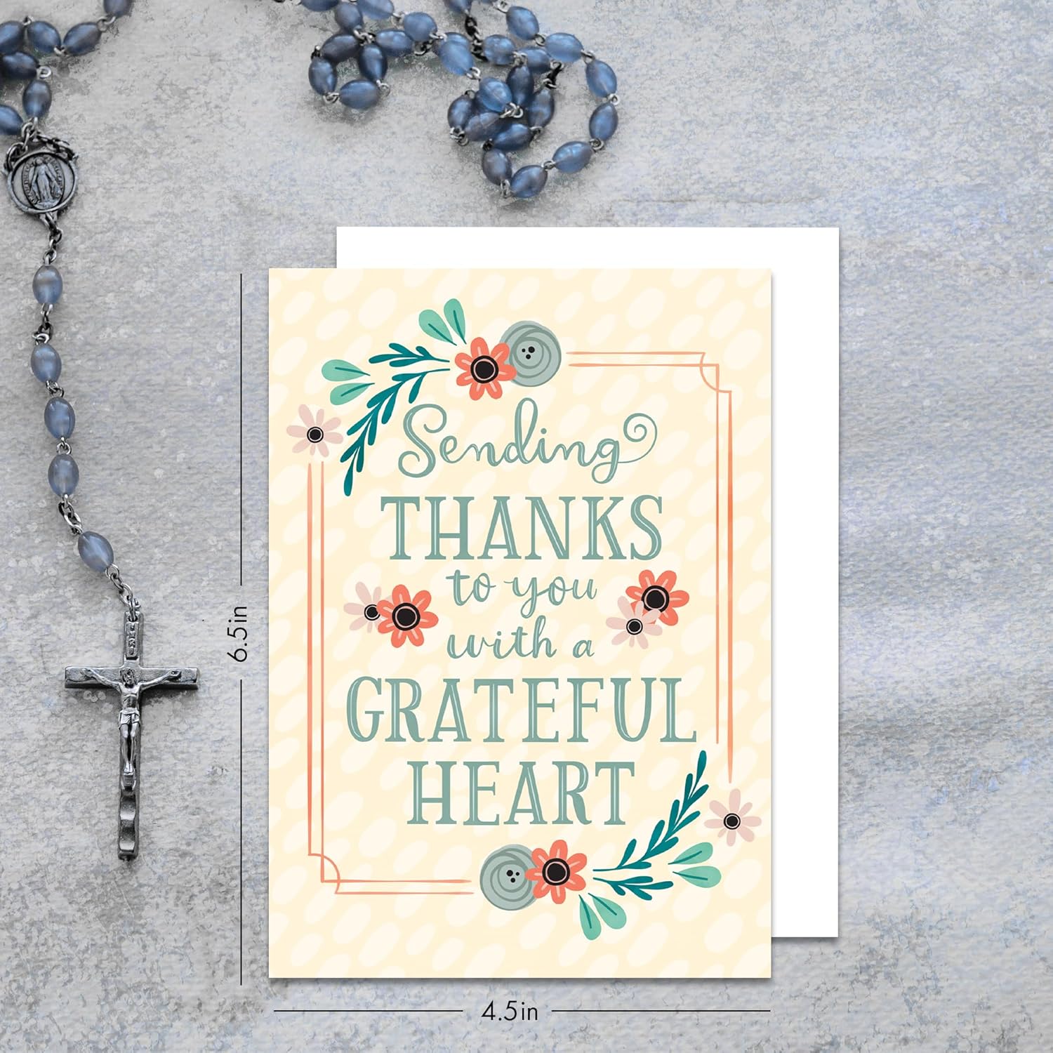 Faithfully Yours Designer Greetings Inspirational Thank You Boxed Card Assortment, With Gratitude with Biblical Scripture Verses (Box of 12 Greeting Cards with Envelopes) - Image 3