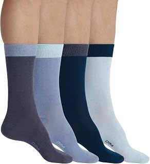 Men - Calcetines de media caña estilo Ecodim x4 | Algodón peinado suave | Colores atemporales | Certificado OEKO-TEX, Multicolor, 40-45