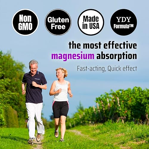 Miniatura 2 de YDY Magnesio quelatado con K2 - Magnesio 200 mg, vitamina D3 25mcg, K2 100mcg - Alta absorción, apoya músculo, hueso, nervio, sueño - 60 tabletas