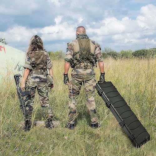 Miniatura 8 de AW Estuche rígido largo para rifle de 53 pulgadas estuche de pistola portátil para rifles resistente al agua resistencia a impactos resistencia a