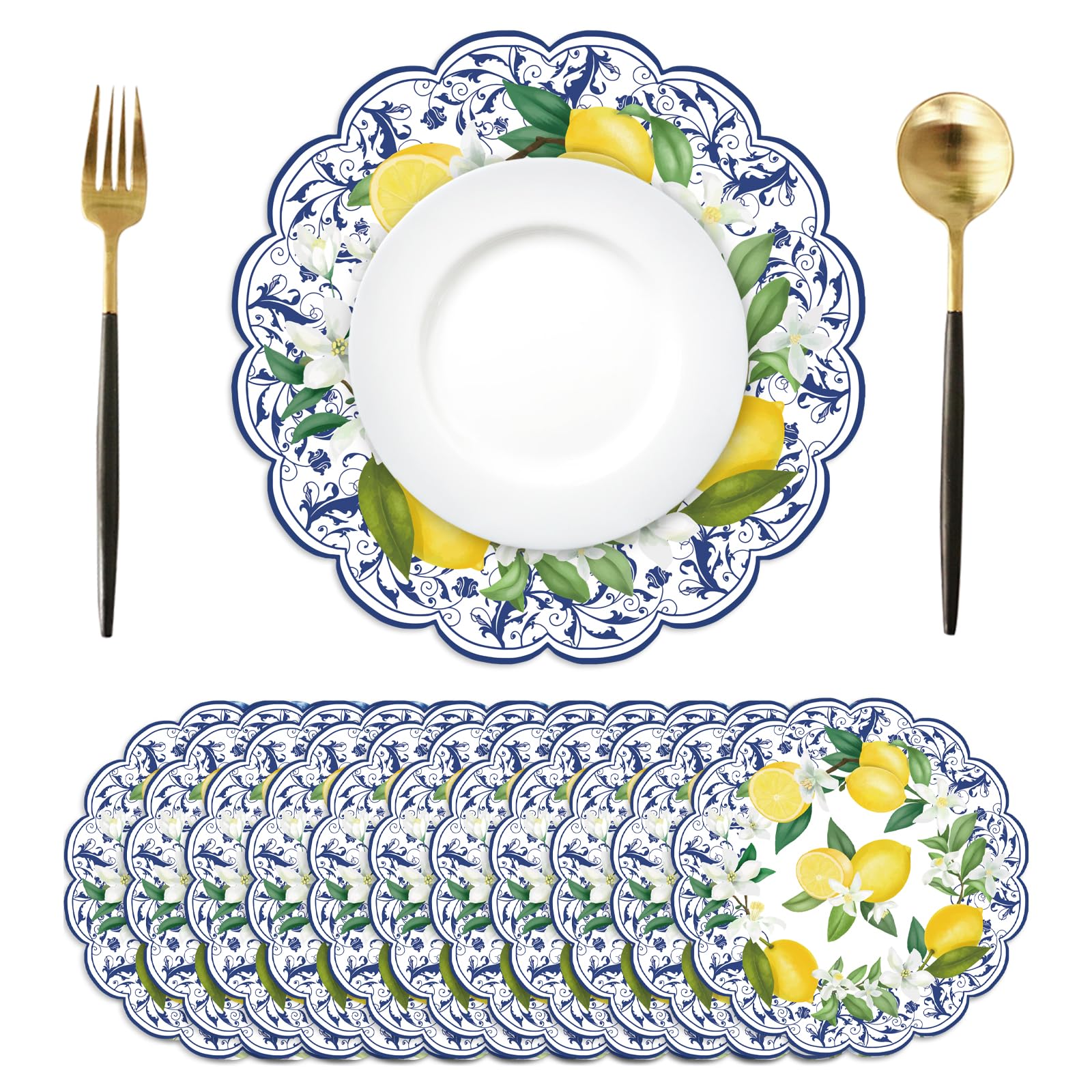 Sets de table ronds jetables 34 cm pour protéger la table de cuisine sans corvée de nettoyage