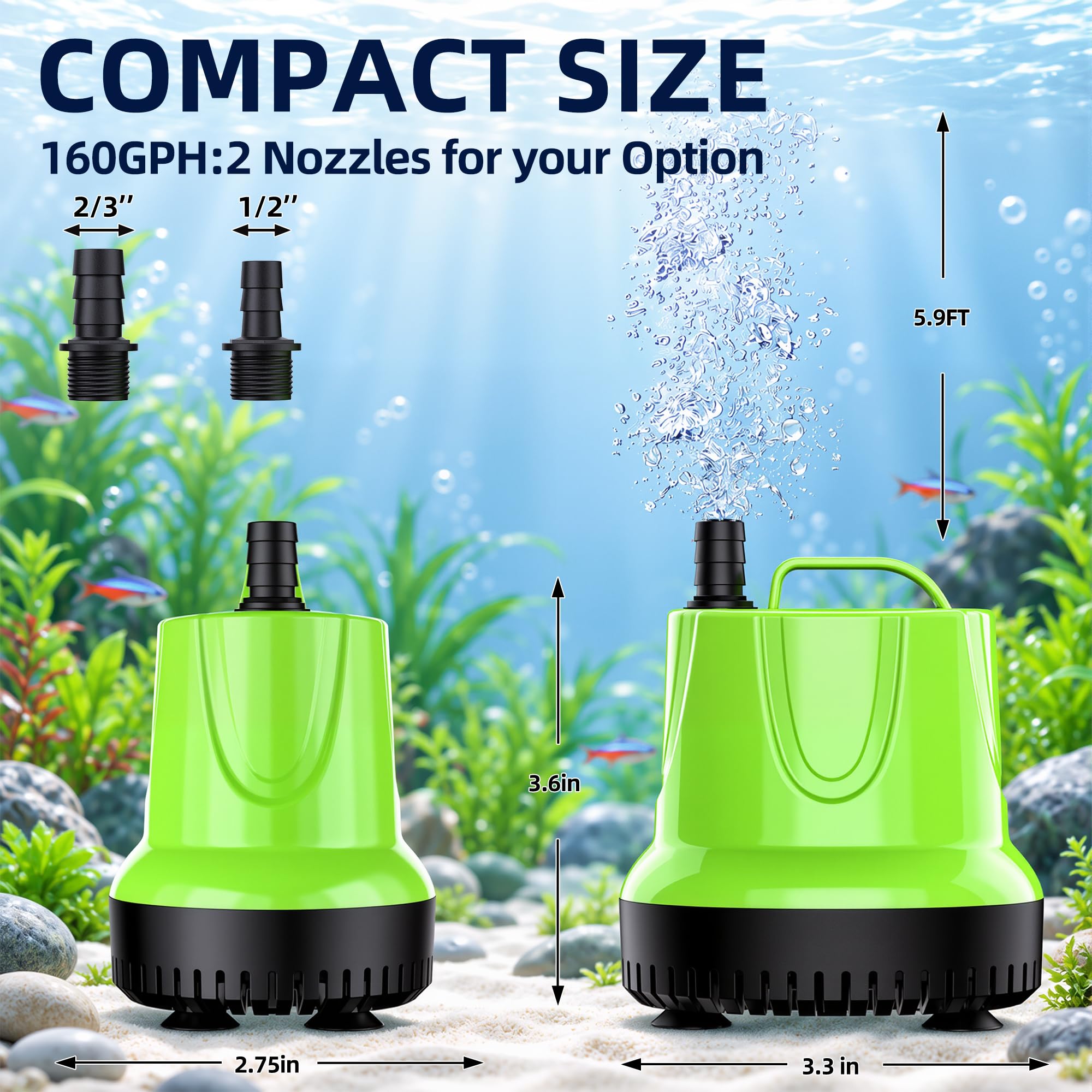 FREESEA Aquarium pump for water change: 660 GPH Drain 40 gal Fast in 5 Min — Amazon image 7