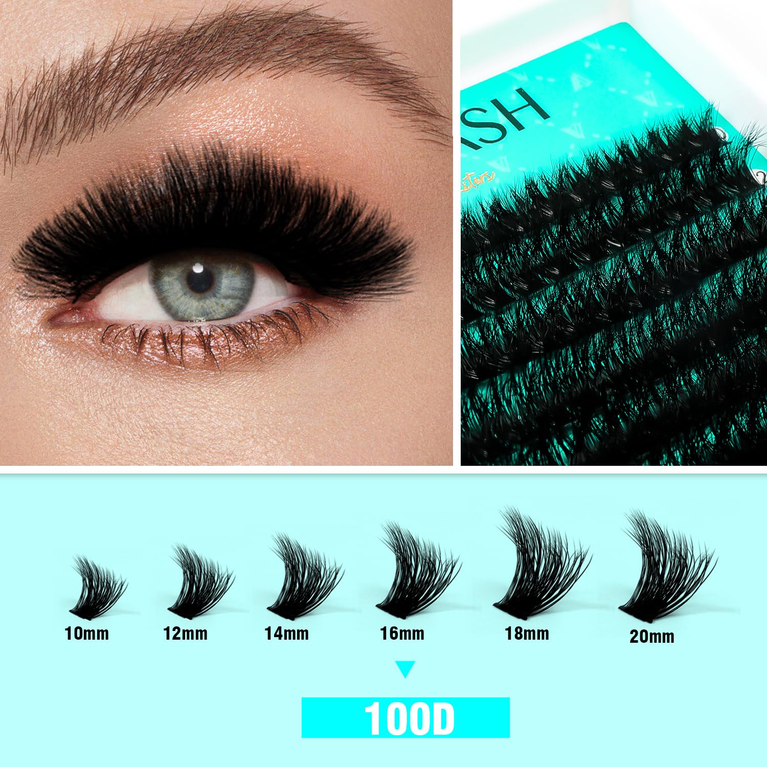 Amazon.com: VAVALASH Lash Clusters Kit 100D 10-20mm Cluster Lashes 