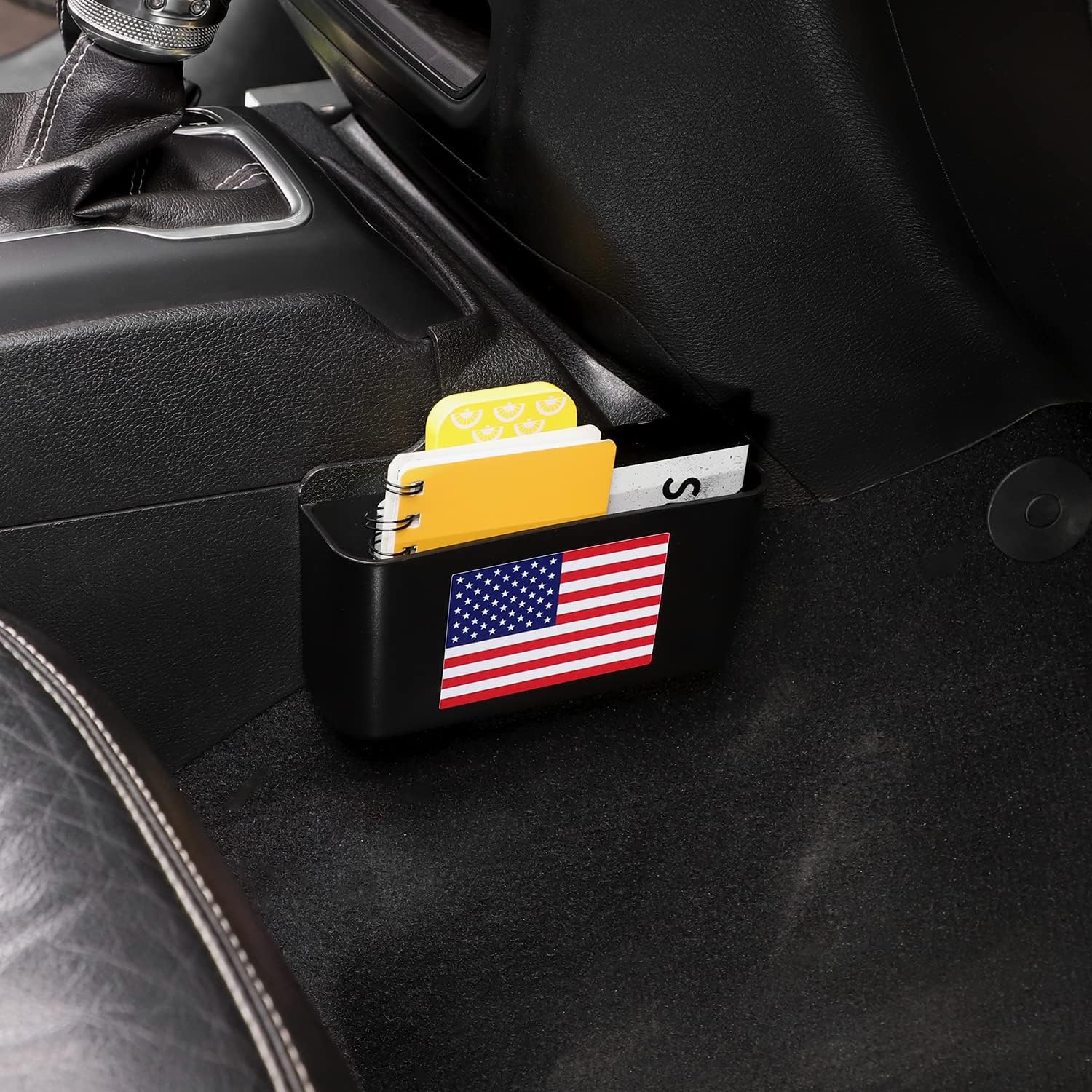 JWWY Gear Shift Storage Box Compatible with 2018-2025+ Jeep Wrangler JL JLU & Gladiator JT 4xe Center Consoles & Organizers Trunk for Jeep Wrangler JL 4xe Interior Accessories US Flag