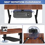 VIVO Under Desk Rotating 23 x 10 inch Computer Keyboard and Mouse Tray, Swiveling Platform, Ergonomic Typing, Black, MOUNT-KB01B