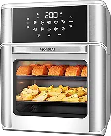 Fritadeira Air Fryer Forno Oven 12L, Mondial, Branco/Inox, 2000W, 127V - AFON-12L-WI