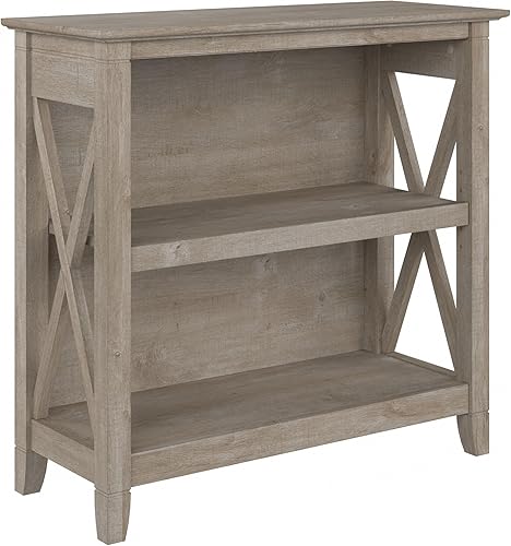 Miniatura 12 de Bush Home Estantería alta de 5 estantes para sala de estar u oficina en casa, estantería grande, estilo moderno de granja, colección Key West,