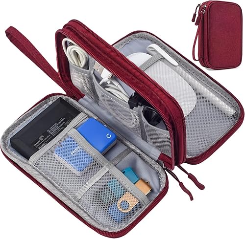 Bolsa organizadora de accesorios electrónicos, organizador universal de viaje para cable, cargador, teléfono, tarjeta SD, bolsa de viaje de negocios