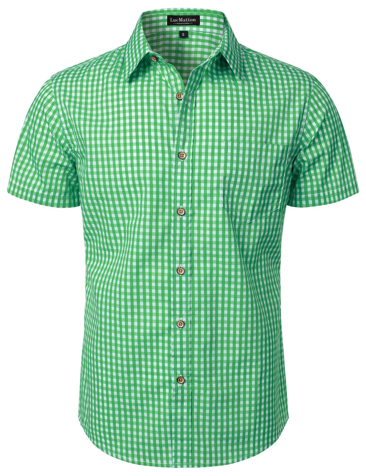 Men's Plaid Short Sleeve Button Down Shirt
