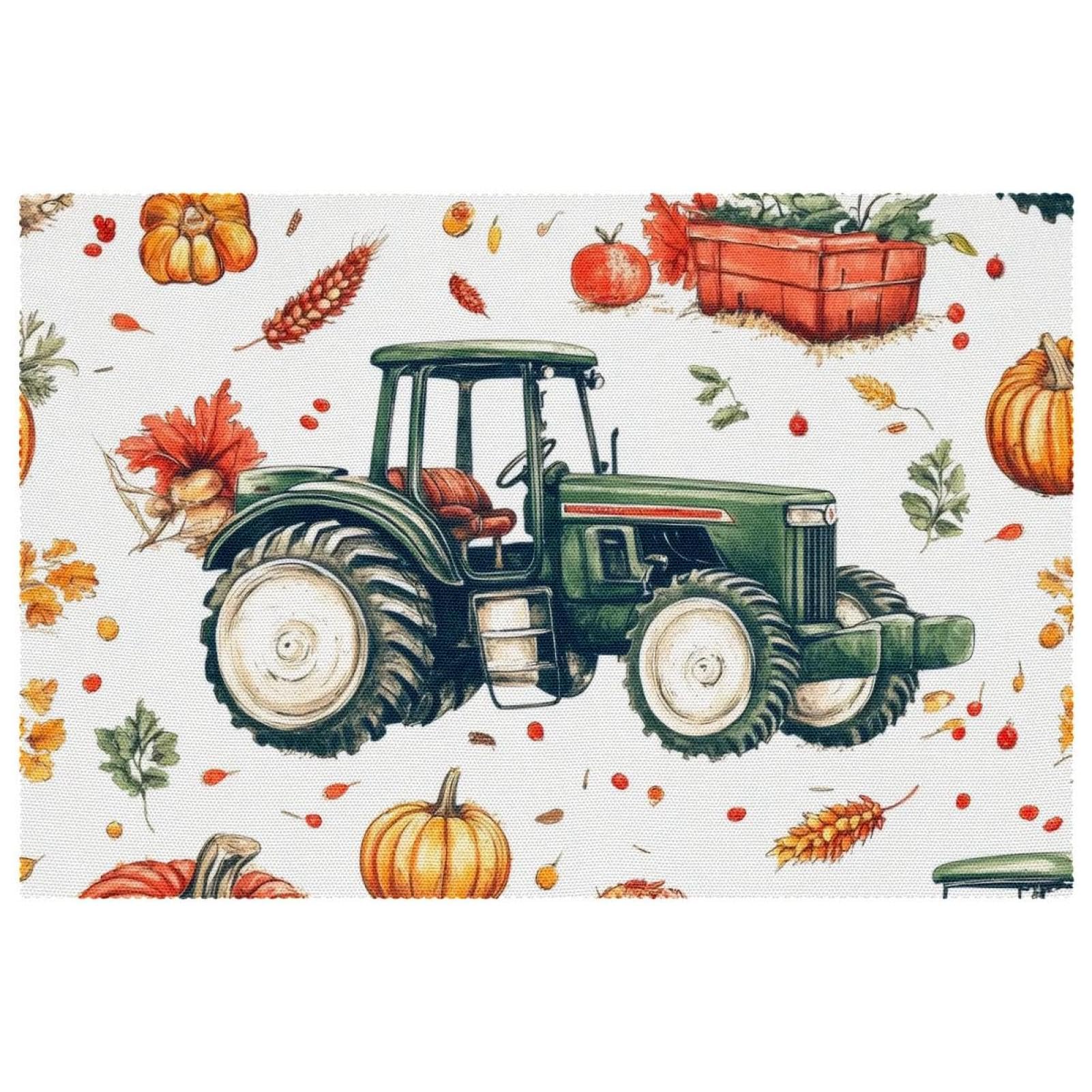 Set de table tracteur agricole pour table de cuisine et dîners de campagne en famille