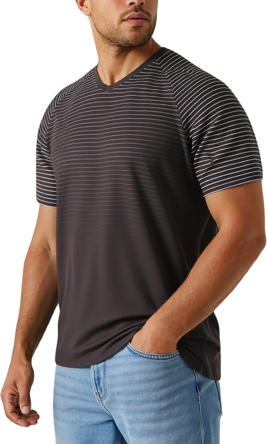 RPOVIG Men's 5 Pack Workout Gym T-Shirts Running Athletic T Shirts Hipster Short Shirt Men Clothes