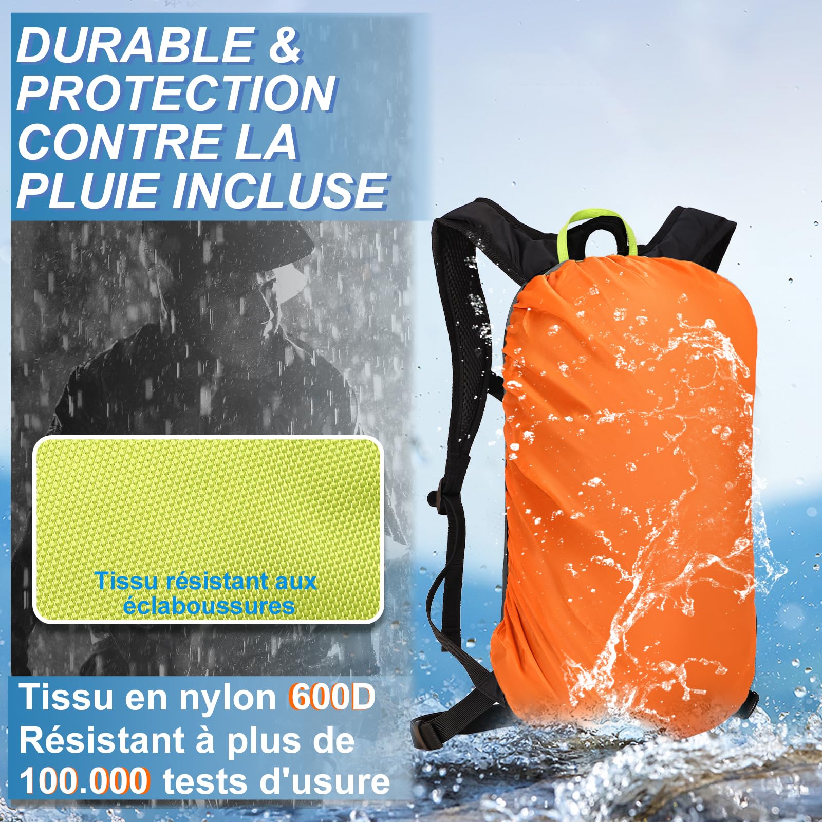 LOCAL LION Sac à Dos Vélo 6L, Petit Sac à Dos Ski Sac Vtt Homme Femme pour Randonnée Moto Cyclisme Sport Voyage Course Ultraléger Respirable