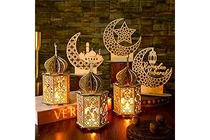 9 Pcs Eid Mubarak Table Decorations for Ramadan Decor