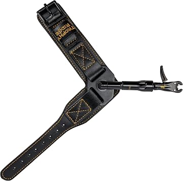 Trophy Ridge Shootout Compact Dual-Caliper Archery Bowhunting Release - 360 Swivel Arm, Adjustable Length, Trigger Travel Tuning, Premium Leather Buckle Strap, Black