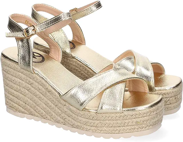 Sandalia de Cuña de Yute para Mujer: Cómoda, Elegante y con Hebilla