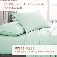 Vista 4 de American Home Collection Juego de 2 fundas de almohada de microfibra de doble cepillado, suaves y de fácil cuidado