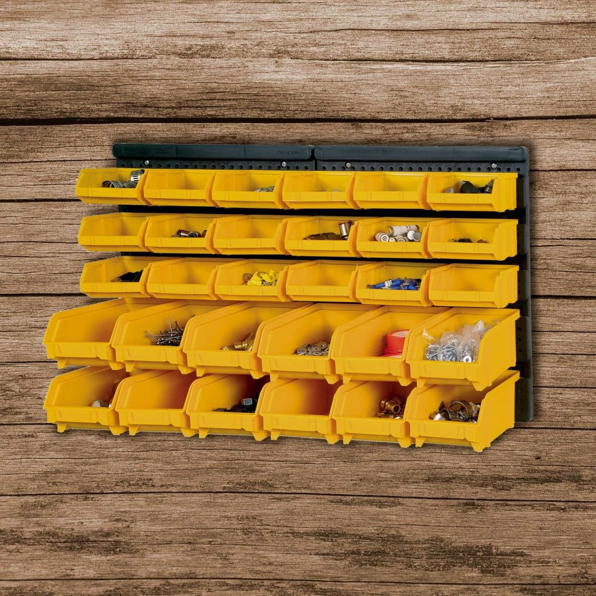 INTEC - Panneau Porte Outils Mural - 30 Bacs à Becs Amovibles - Rangement et Stockage Outils et Quincaillerie