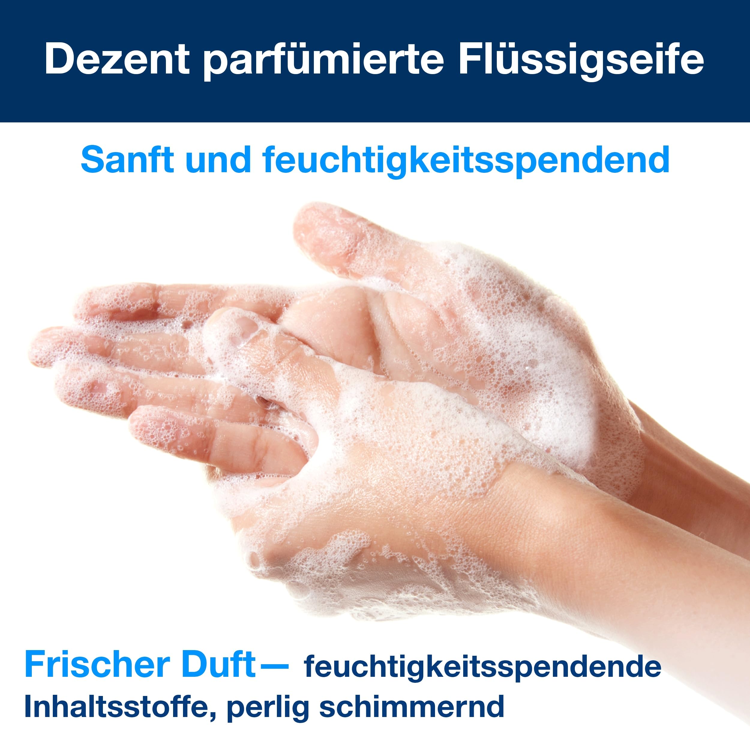 Tork Mild Duftende Hand Flüssigseife S4, frischer Duft, 6 x 1.000 ml, 424501