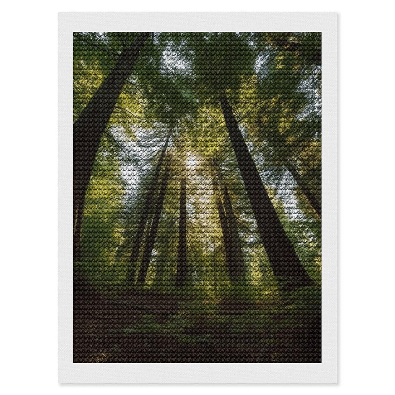 DWVTSLH Trees Nature Diamond Painting Kits for Adults, Personalized Diamond Photo Art Full Drill, DIY 5D Diamond Art Painting Kits for Beginners, Home Wall Decor 12"x16"