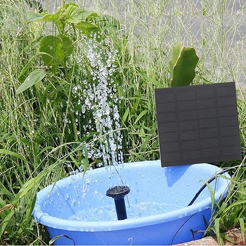 Miniatura 7 de Fuente de baño solar para pájaros, bomba de fuente solar para baño de pájaros con 4 boquillas, bomba de agua solar para baño de pájaros, estanques,