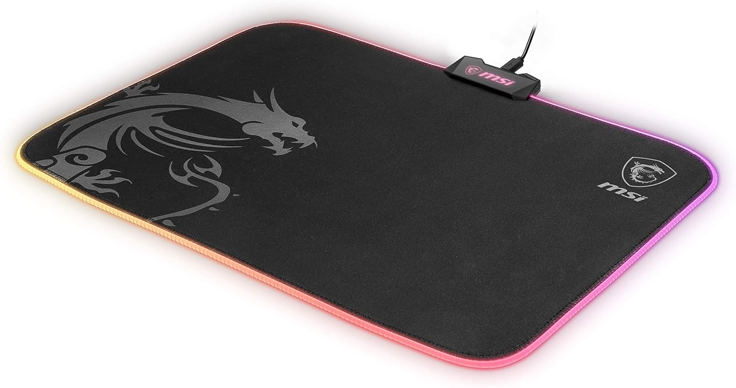 msi Agility GD60 Premium Gaming Mouse Pad, Ultra Smooth Micro-Tex Textile Surface,Anti-Slip Natural Rubber Base,Perfect for Laser and Optical Mice,15.1” X10.9” X 0.08”