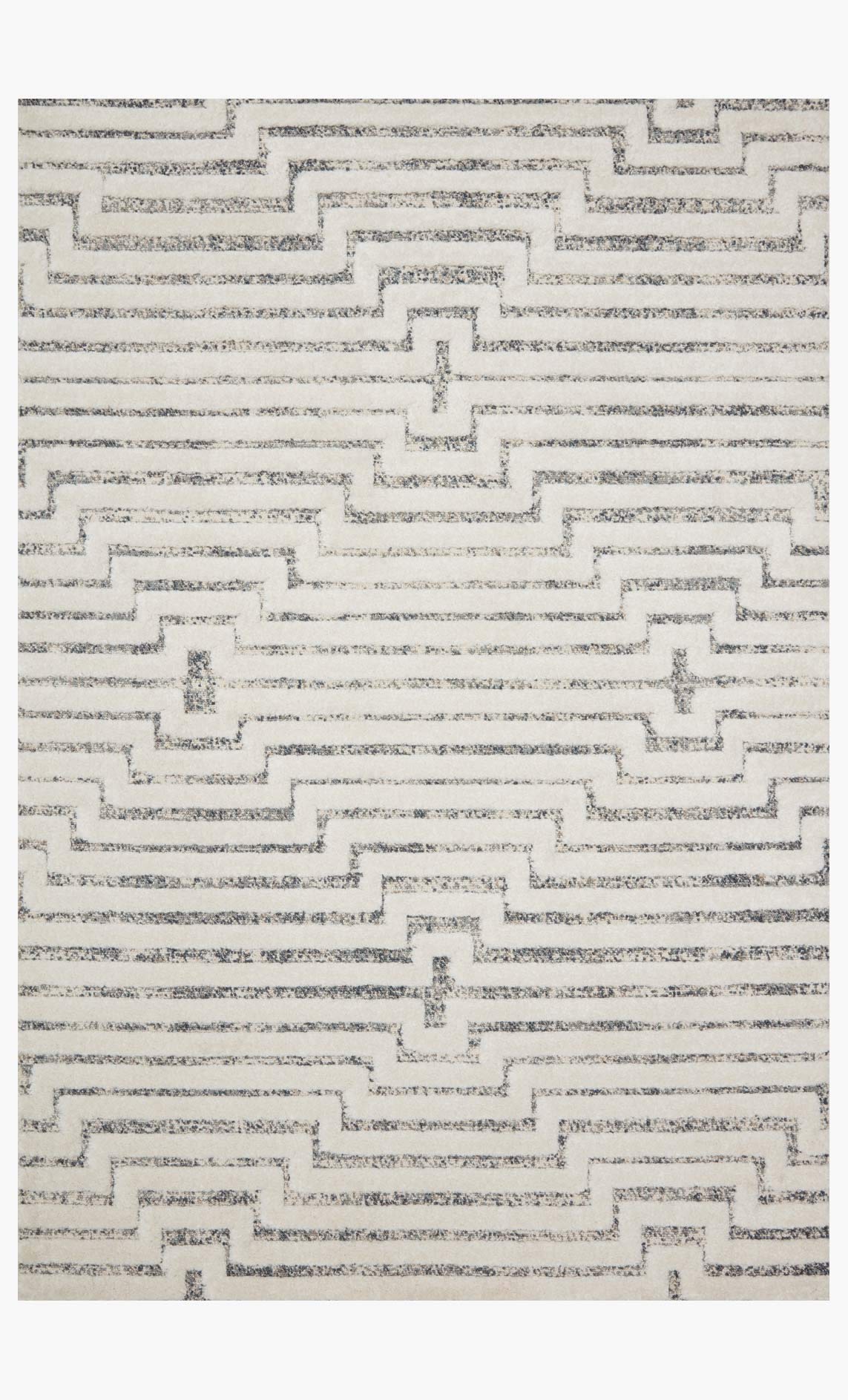 Photo 1 of (READ NOTES) Loloi II Hagen White/Sky 2'-7" x 7'-8" Runner Rug