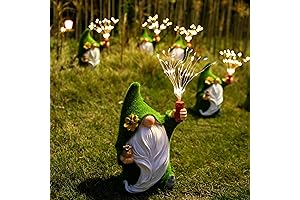 Outdoor Owl Gnome Solar Statue