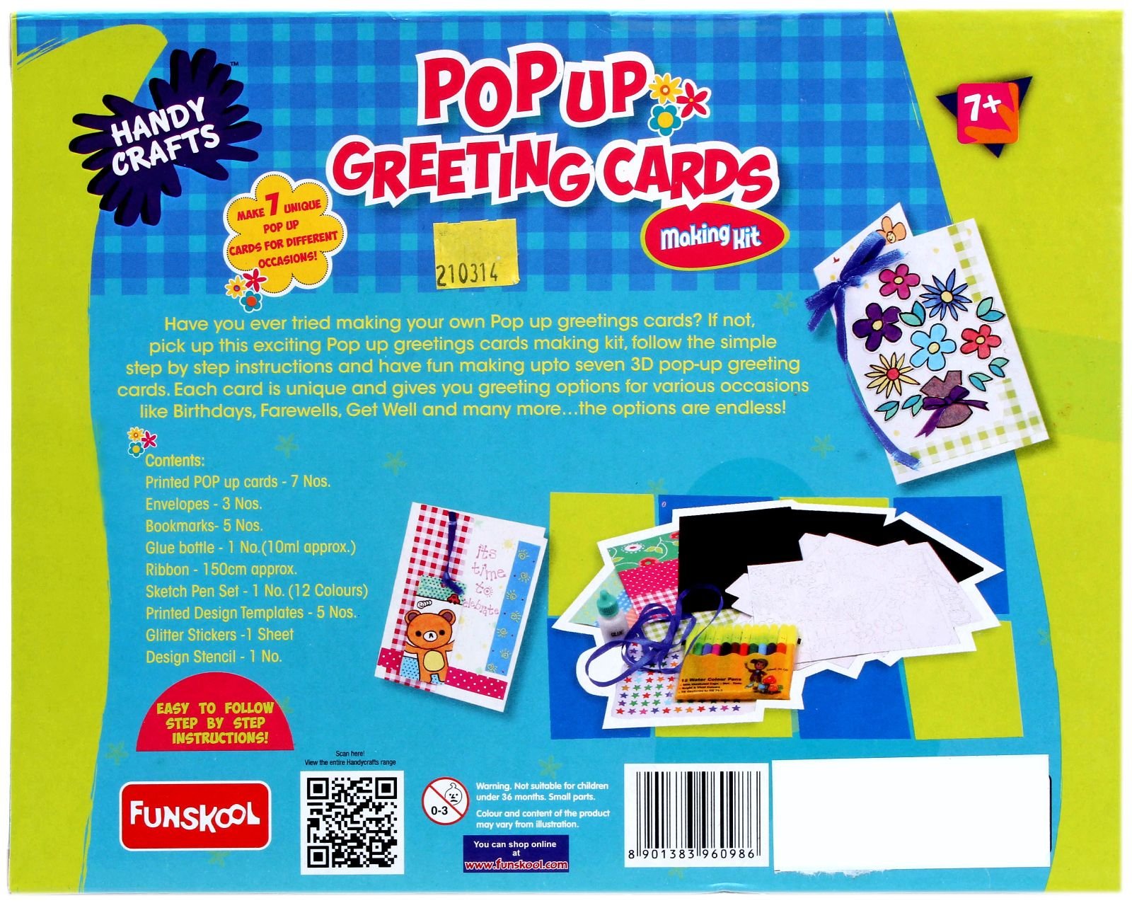 Funskool Handycrafts Pop Up All Occasion Greeting Cards Games - Travel Chinese Checkers 1