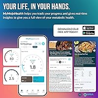 Vista 6 de KETO-MOJO GK+ Bluetooth Glucose & Ketone Testing Kit + Free APP for Ketosis & Diabetes Support. 20 Blood Test Strips (10 Each), Meter, 20 Lancets
