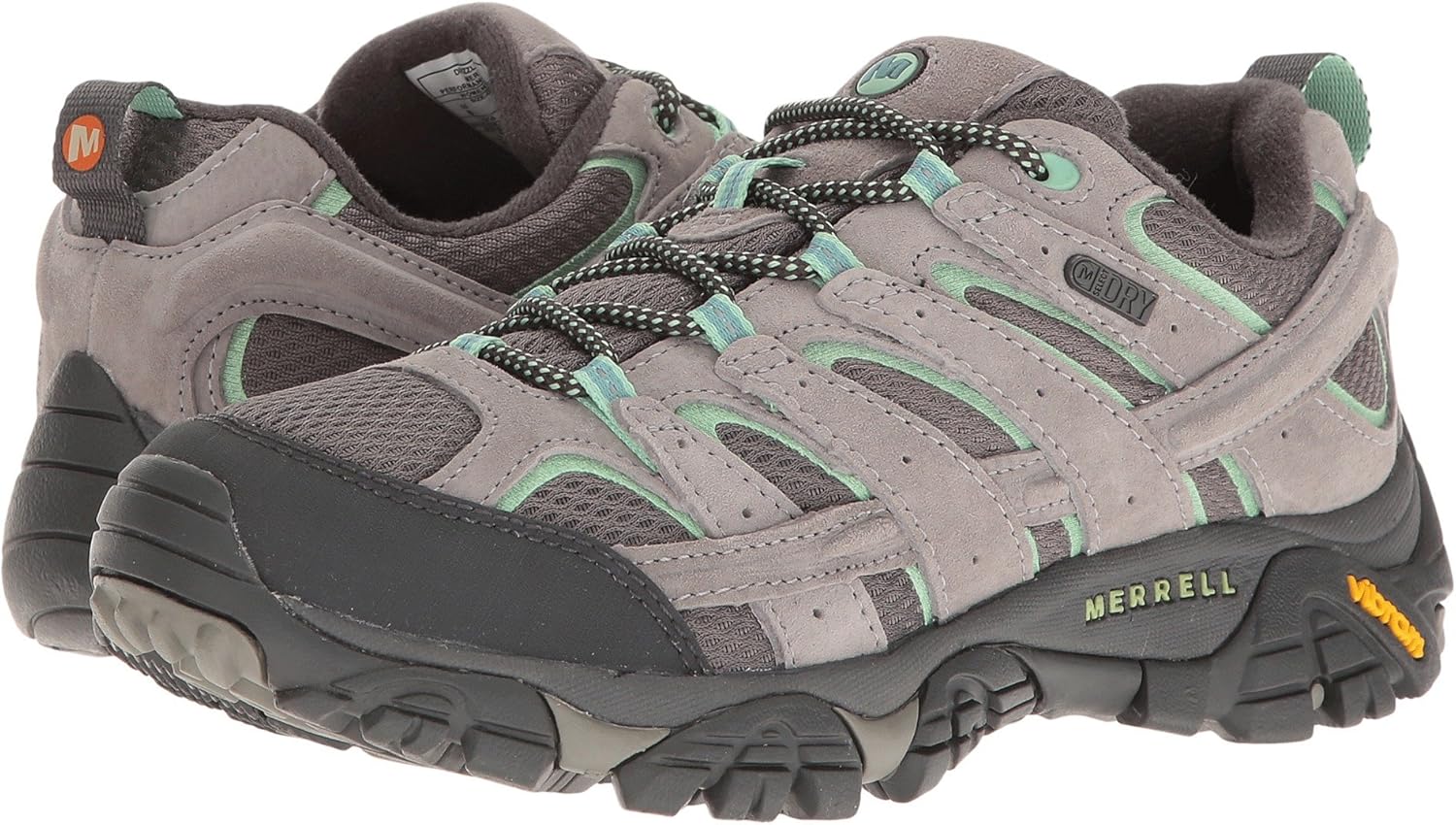 Merrell Women's Moab 2 Waterproof Hiking Shoe Drizzle/Mint 12 M
