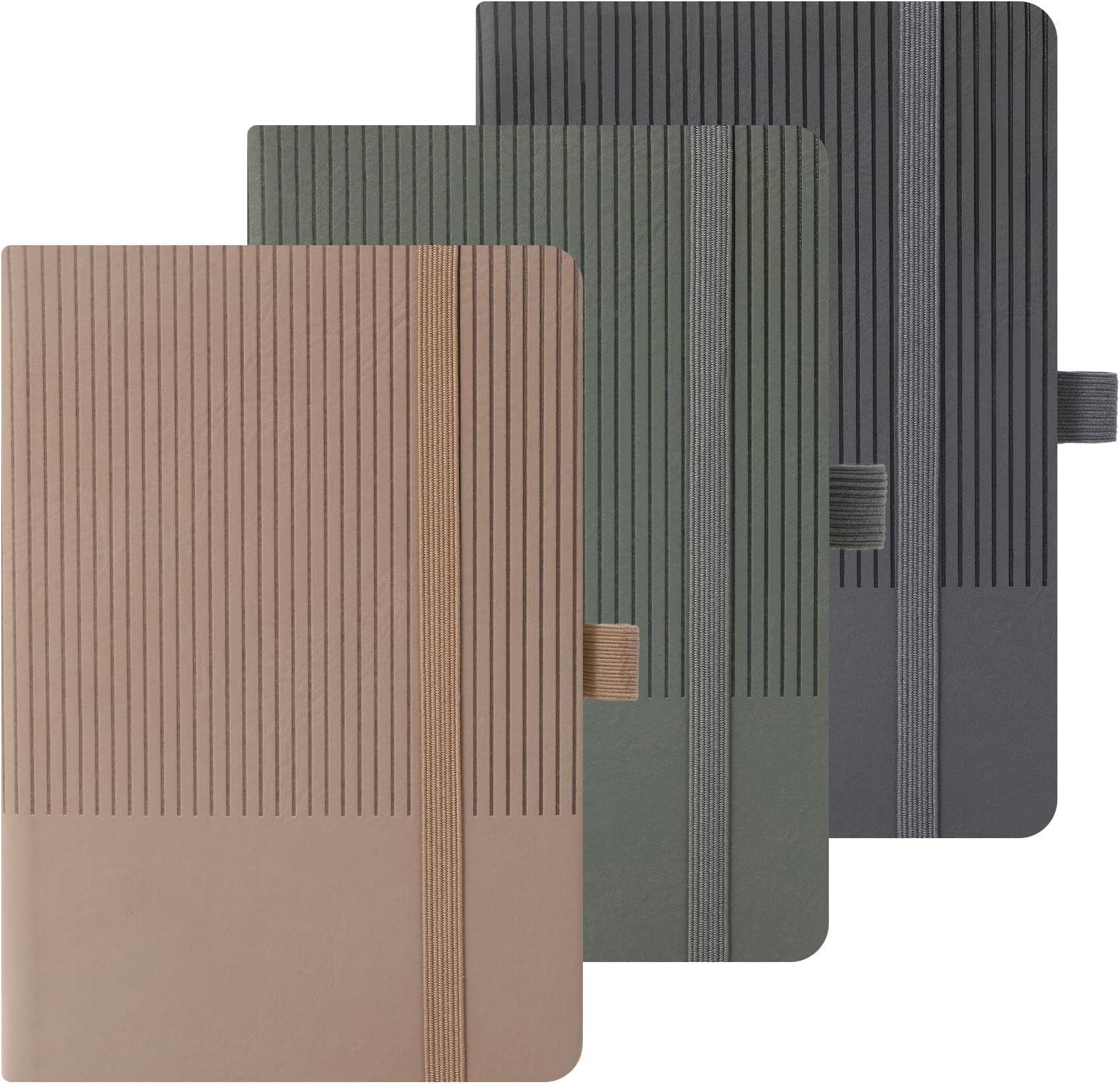 BOBO RABBIT 3 Pack Pocket Journal Notebooks A6 Small Mini Notepad For Note Taking Hardcover Leather College Ruled Lined Note Pads for Women Men Student, Total 576 Pages, 3.7" x 5.7"