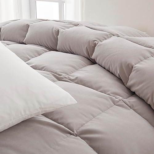 Miniatura 4 de Globon Edredón de plumón ligero tamaño Queen relleno de edredón ultra suave para todas las estaciones relleno de plumón natural y mezcla de plumón