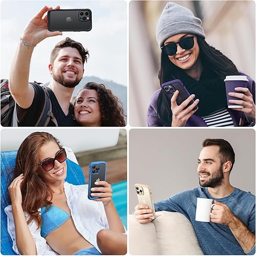 Miniatura 394 de Diaclara - Funda diseñada para iPhone 14 Pro Max, resistente, de cuerpo completo, con protector de pantalla sensible al tacto y antiarañazos + Blanco