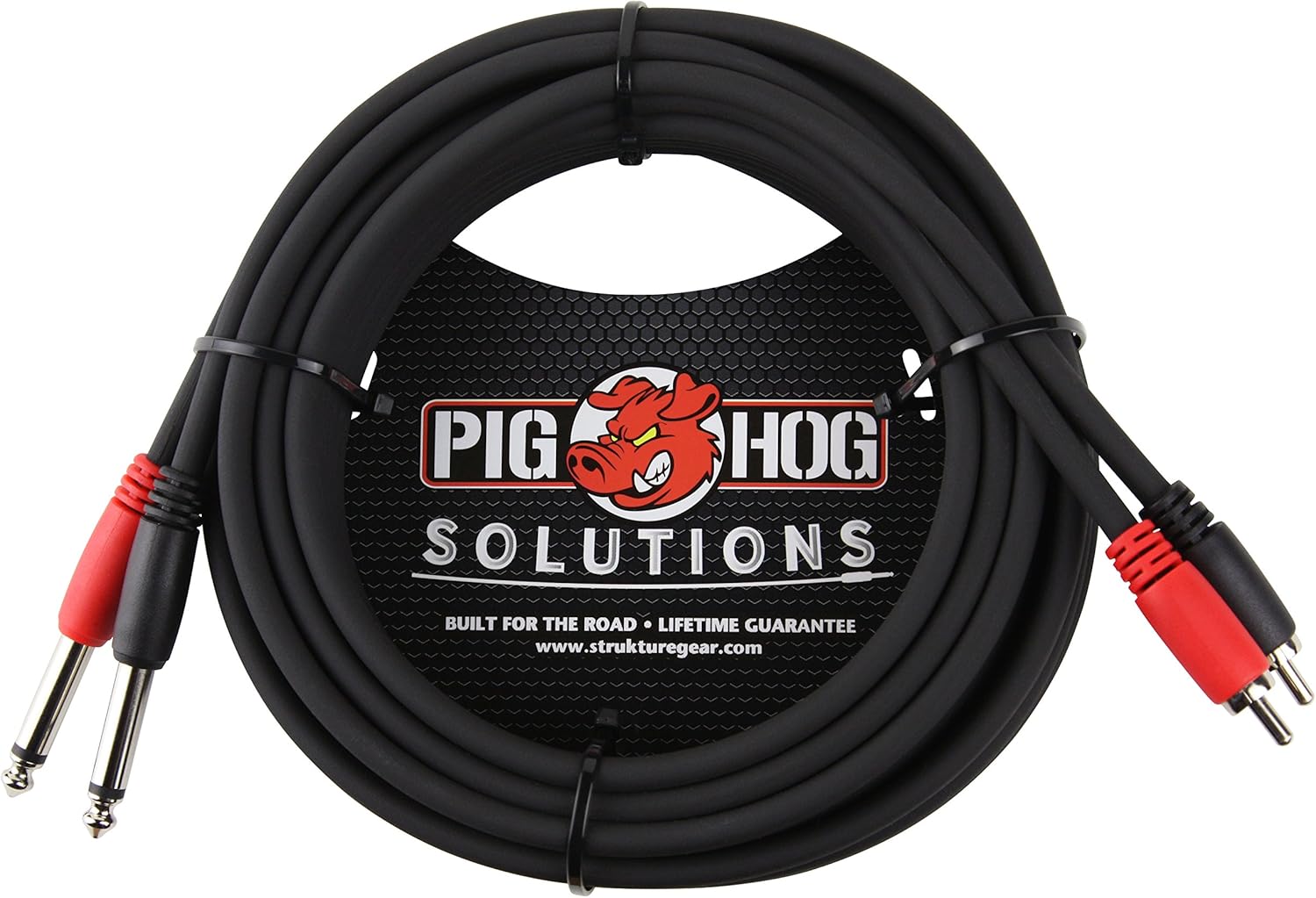 Pig Hog PD-R1415 Dual RCA (Male) to Dual 1/4" Mono (Male) Cable, 15 Feet : Electronics