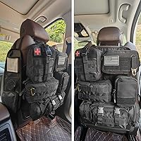 Vista 12 de Paquete de 7 organizadores tácticos de respaldo de asiento organizador de camión con 6 bolsas desmontables universal para automóvil, camión, Ford